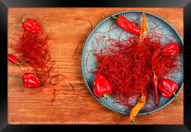Hot pepper spice. Framed Print by Mykola Lunov Mykola