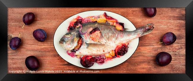 Dorado fish baked, healthy food. Framed Print by Mykola Lunov Mykola