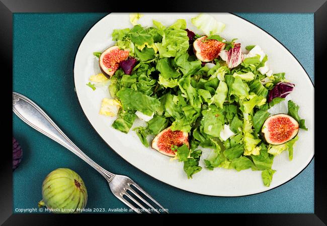 Delicious summer salad with sweet figs Framed Print by Mykola Lunov Mykola