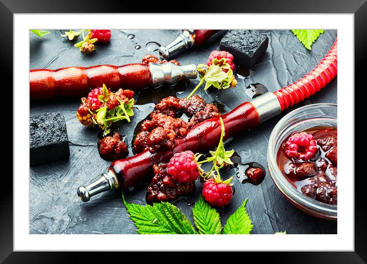 Oriental hookah with berry jam. Framed Mounted Print by Mykola Lunov Mykola