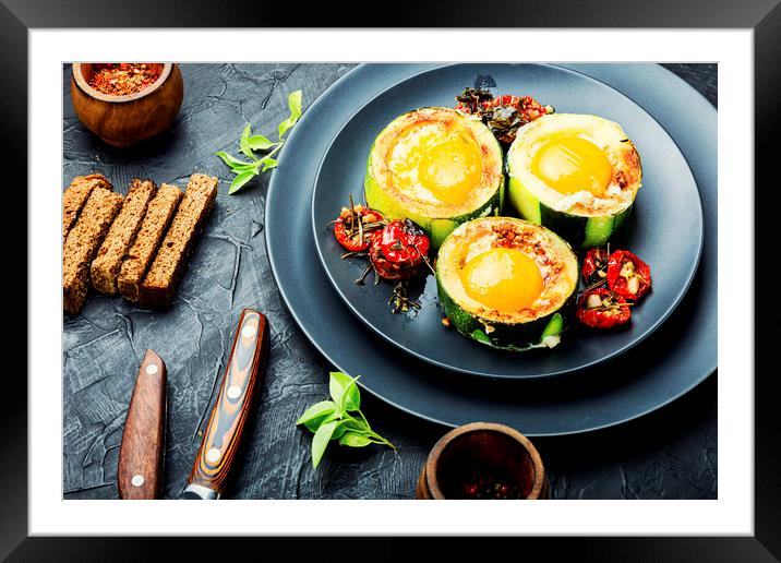 Fried eggs or scrambled eggs Framed Mounted Print by Mykola Lunov Mykola
