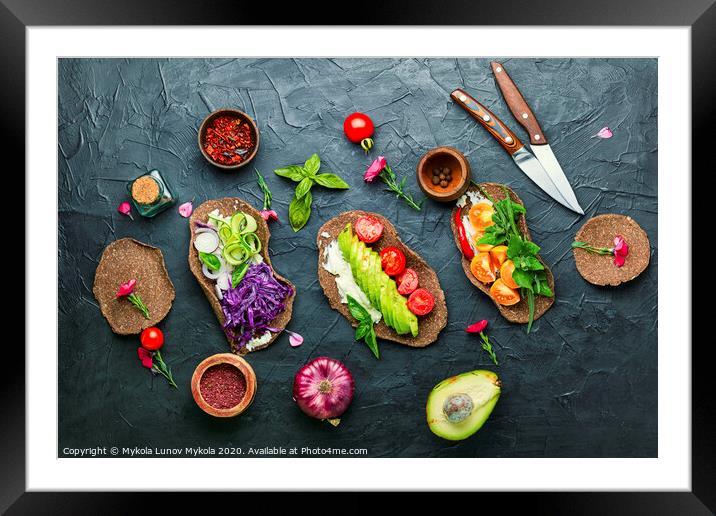 Mexican vegetarian taco Framed Mounted Print by Mykola Lunov Mykola