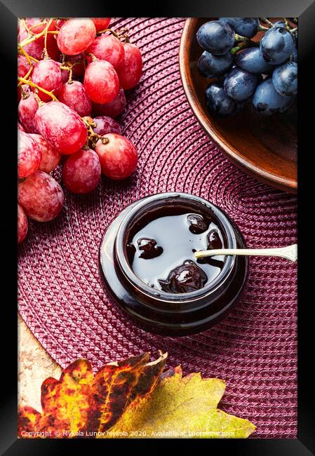 Jar of grape jam. Framed Print by Mykola Lunov Mykola