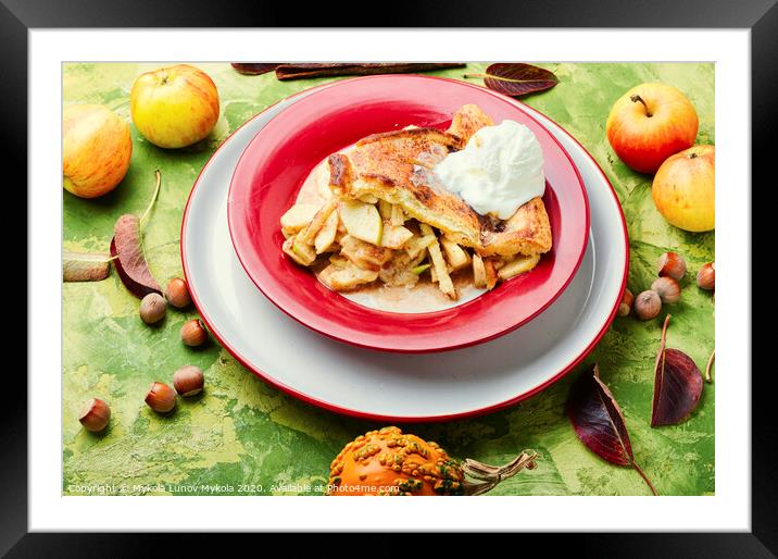 Traditional apple pie Framed Mounted Print by Mykola Lunov Mykola