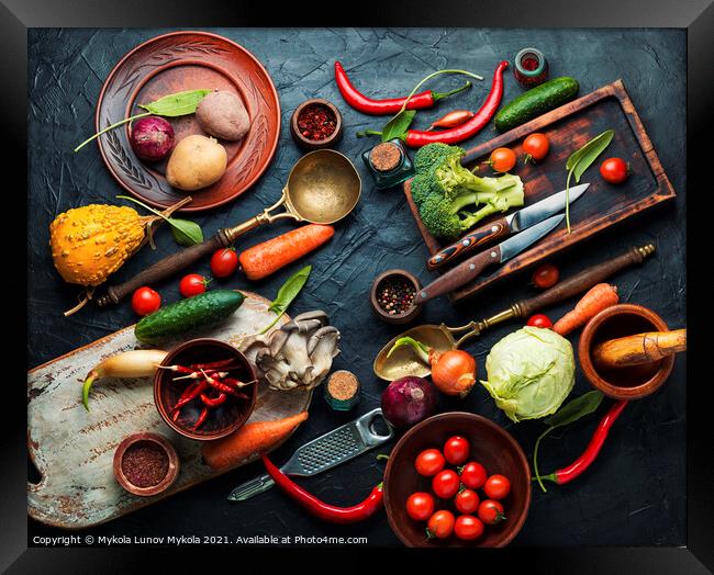 Assortment of fresh vegetables Framed Print by Mykola Lunov Mykola