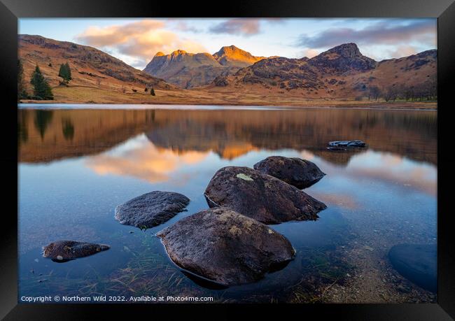 Alpine Glow over the Great Langdales Framed Print by Northern Wild