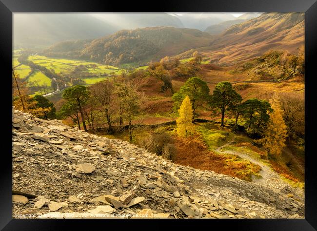 Misty autumnal Borrowdale  Framed Print by Northern Wild