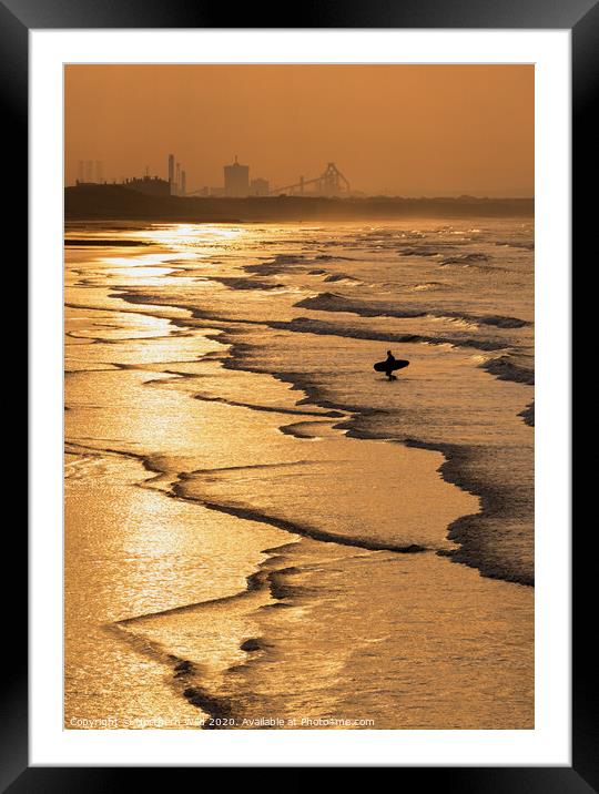 Outdoor Golden Surfer Framed Mounted Print by Northern Wild