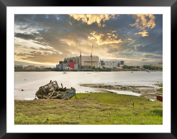 Nuclear Submarine Factory Framed Mounted Print by chris hyde