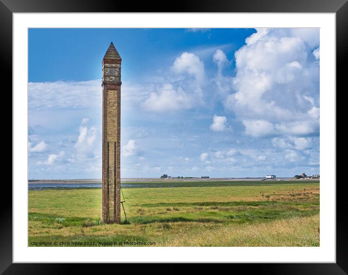 Rampside Lighthouse Framed Mounted Print by chris hyde