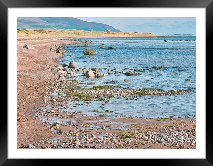 Seascale Beach Cumbria Framed Mounted Print by chris hyde