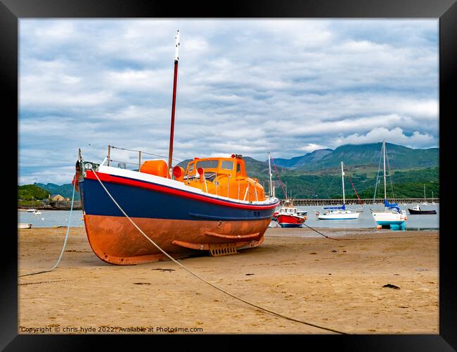 Barmouth Lifeboat Framed Print by chris hyde
