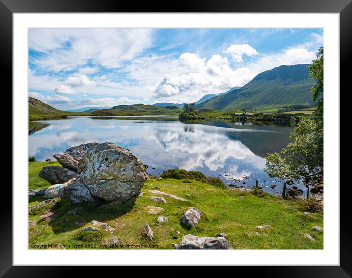 Cregannan Lakes   Framed Mounted Print by chris hyde