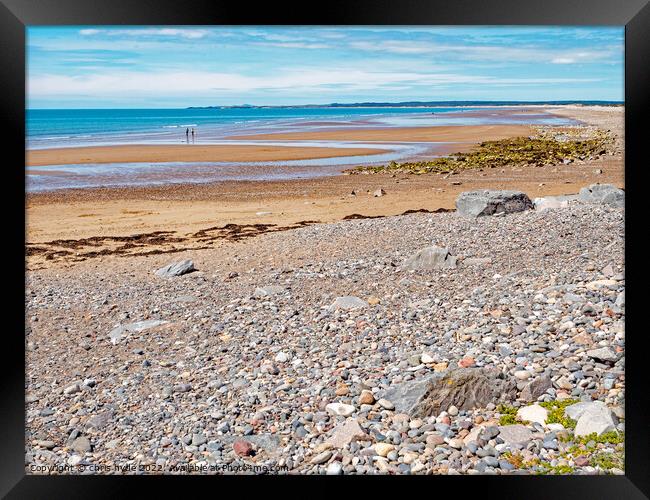 Dinas Dinlle Beach North Wales Framed Print by chris hyde