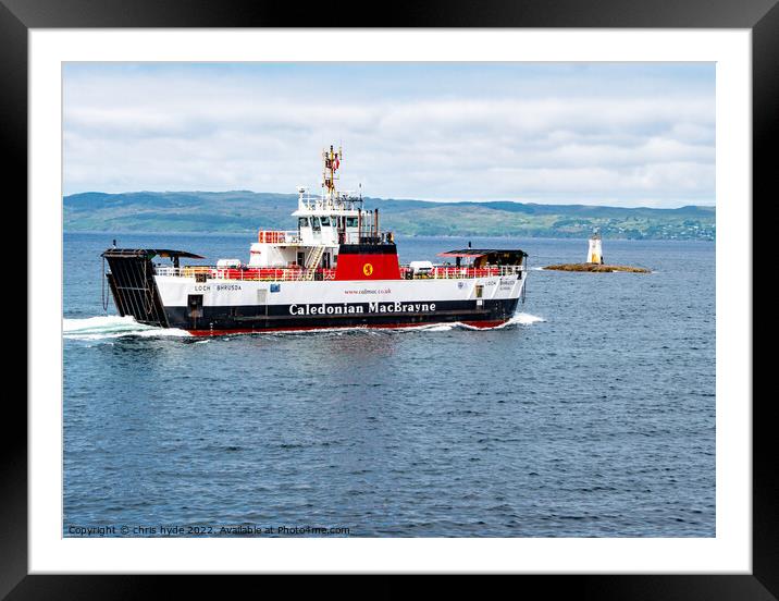 ferry leaving mallaig Framed Mounted Print by chris hyde