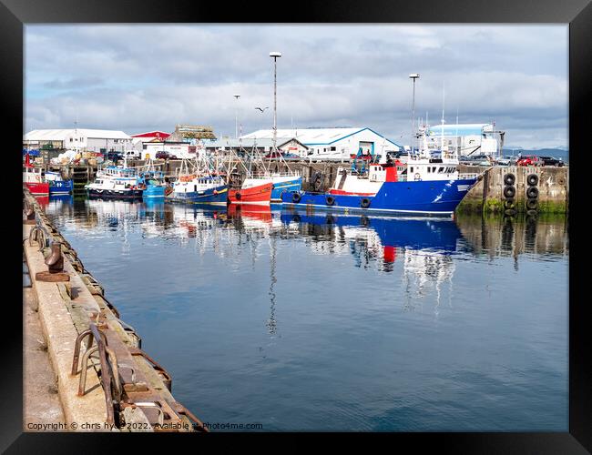 Fishing fleet in Mallaig Framed Print by chris hyde