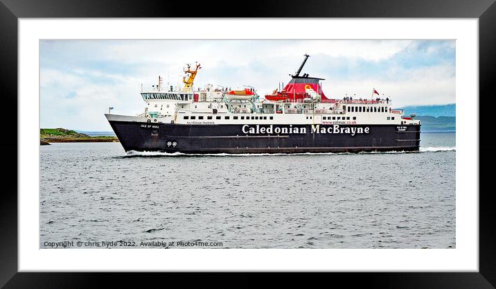Isle of Mull Ferry In Oban Framed Mounted Print by chris hyde