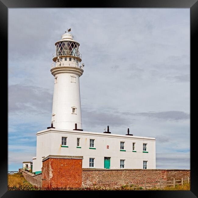 Flanborough Head Lighthouse 2 Framed Print by chris hyde