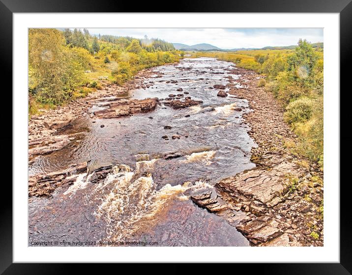 River Orchy Scotland Framed Mounted Print by chris hyde