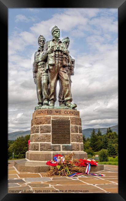 Commando Memorial in Scotland Framed Print by chris hyde