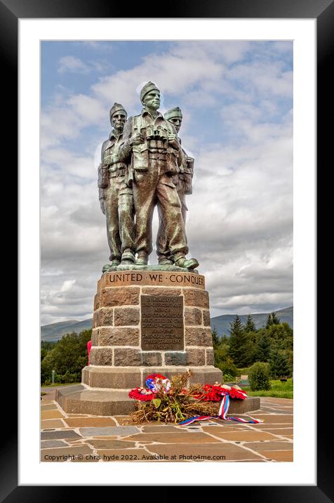 Commando Memorial in Scotland Framed Mounted Print by chris hyde