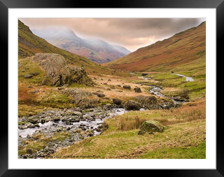 Lake District Honister Pass Framed Mounted Print by chris hyde
