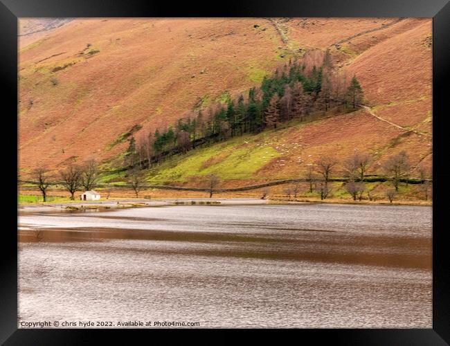 Cottage on the Banks of Buttermere Framed Print by chris hyde