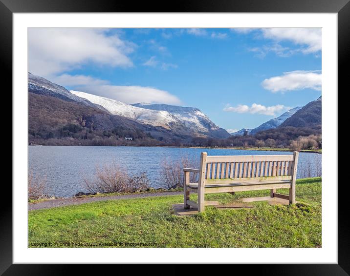 Llyn Padarn Llanberis Framed Mounted Print by chris hyde