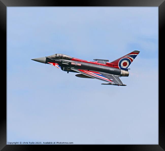 RAF Typhoon Fighter Framed Print by chris hyde