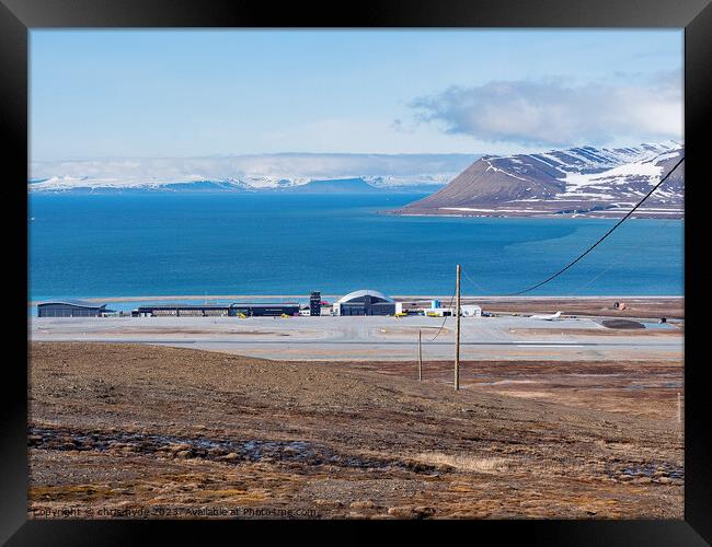 Svalbard Airport Framed Print by chris hyde