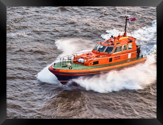 Tyne Pilot Boat Framed Print by chris hyde