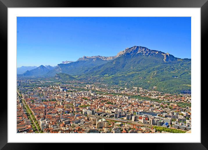 Grenoble in the Alps Framed Mounted Print by chris hyde