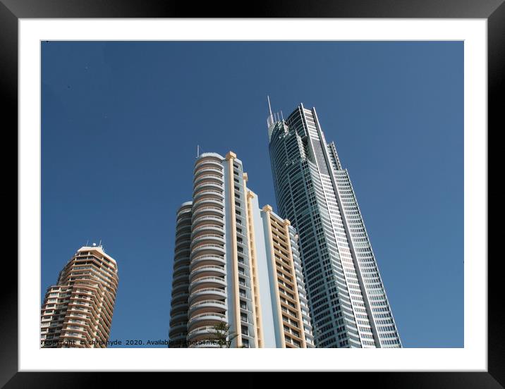 Shyscrapers Queensland Framed Mounted Print by chris hyde