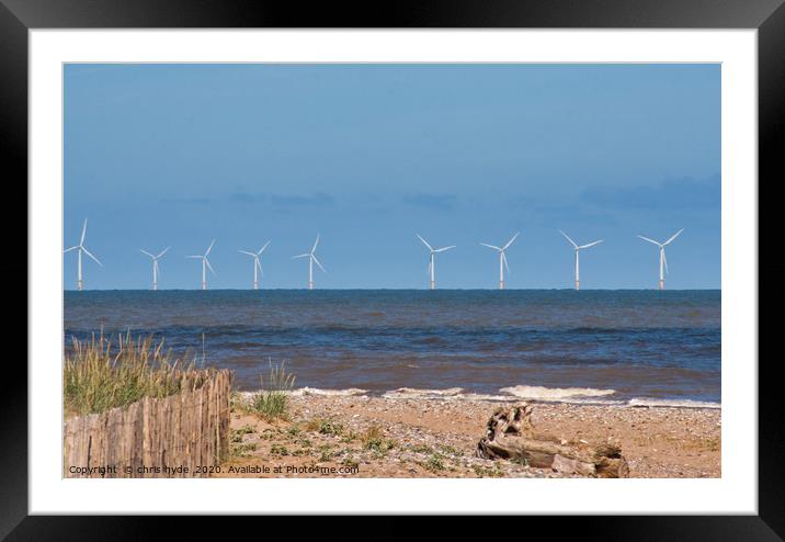 Offshore Windfarm Rhyl Framed Mounted Print by chris hyde