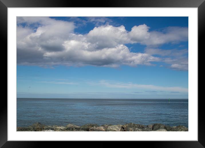 Irish Sea Cloudscape Framed Mounted Print by chris hyde