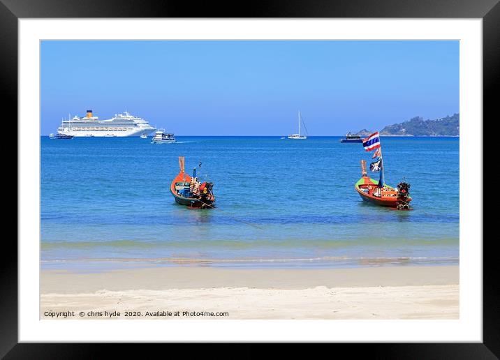Phuket Thailand Costa Fortuna Framed Mounted Print by chris hyde