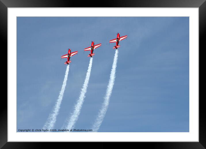 Formtion Aerobatics Framed Mounted Print by chris hyde
