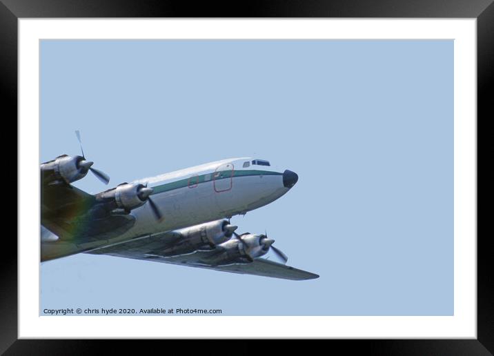 Air Atlantique DC6 Framed Mounted Print by chris hyde