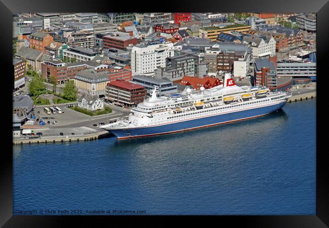 MS Black Watch alongside in Tromso Framed Print by chris hyde