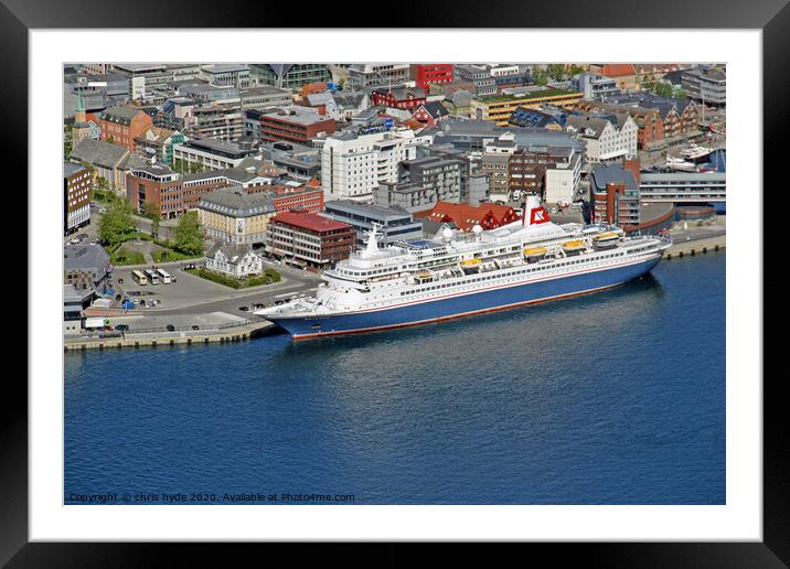 MS Black Watch alongside in Tromso Framed Mounted Print by chris hyde