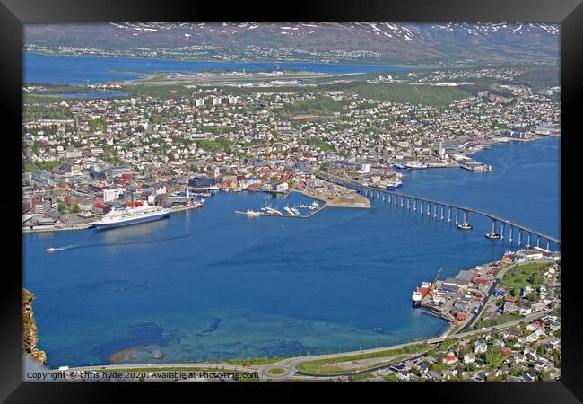 Tromso Norway Panorama Framed Print by chris hyde