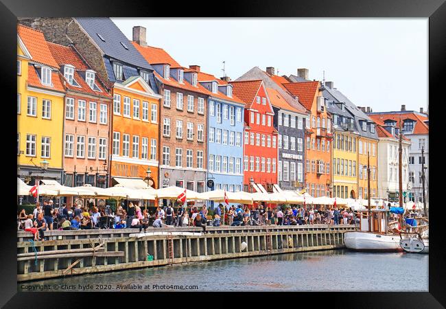 Nyhavn Waterfront Framed Print by chris hyde