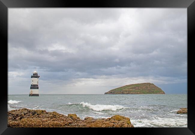 Puffin Island Lighthouse 4 Framed Print by chris hyde