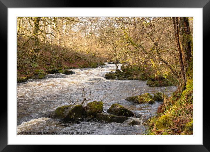 Bala Rapids Framed Mounted Print by chris hyde