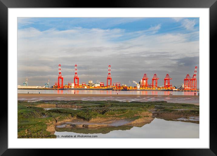 Seaforth Container Terminal Framed Mounted Print by chris hyde