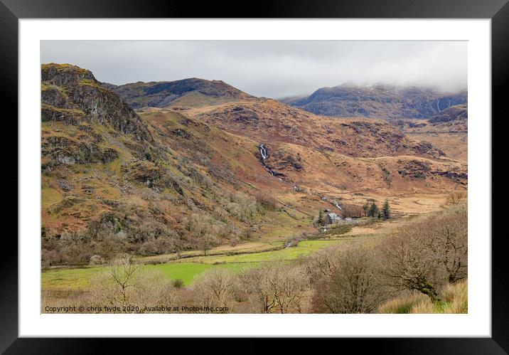 Welsh Hill Farmhouse Framed Mounted Print by chris hyde