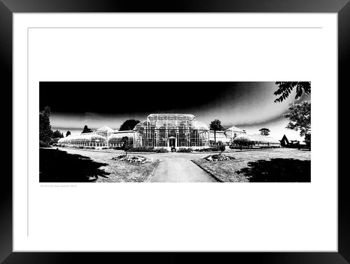 The Curvilinear Range Glasshouse, Dublin  Framed Mounted Print by Michael Angus