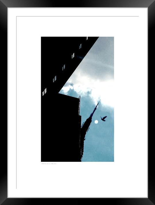 Manhattan sky (i) (New York) Framed Mounted Print by Michael Angus