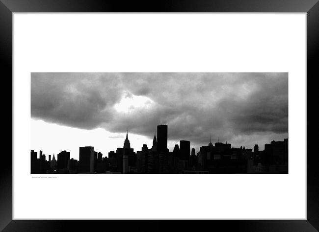 Manhattan Skyline (New York) Framed Print by Michael Angus