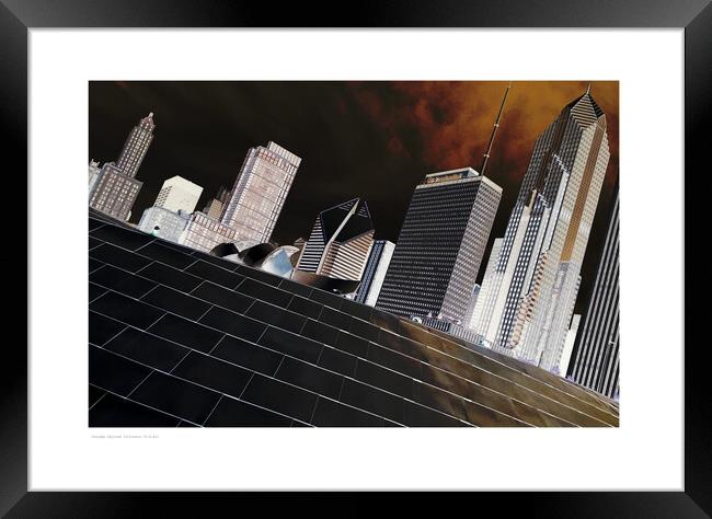 Chicago Skyline Framed Print by Michael Angus
